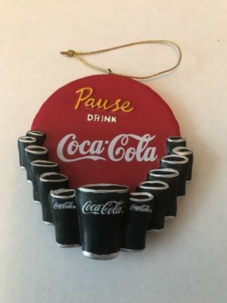 Coca - Cola 2003 " Pause,  Drink Coca - Cola " Christmas Ornament,  3.  50 "