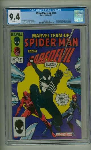 Marvel Team - Up 141 (cgc 9.  4) White Pgs; 1st Spider - Man In Black Costume (c 22999