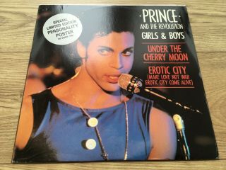 Prince - Girls & Boys - 1986 - Uk - 12” Vinyl With Poster - W8586t - N