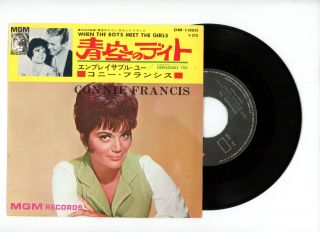 Connie Francis 7 " Single Japan Ost When The Boys Meet The Girls