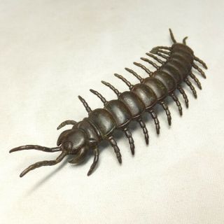 G514: Japanese Movable Centipede Statue Of Copper With Wonderful Work