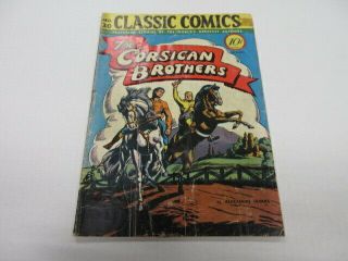 Classic Comics 20 The Corsican Brothers First Edition Paperback