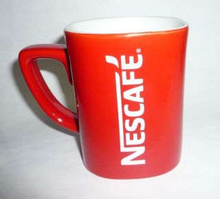 Nescafe Coffee Red Mug Cup Malaysia Promotional Standard Mid Logo 3.  5 " Tall
