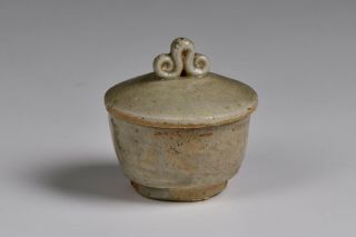 Chinese Song Dynasty Miniature Celadon Covered Bowl