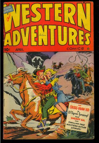 Western Adventures Comics 4 Golden Age Ace Magazines 1949 Vg