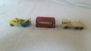 3 - Matchbox,  13 Dodge Wreck Truck,  58 Girder Truck,  Series 5,  Routemaster Bus