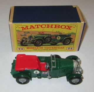 1929 4 1/2 Litres Bentley Matchbox Models Of Yesteryear Y - 5 England By Lesney