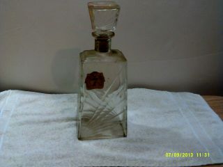 Vintage Seagrams 7 Crown Empty Glass Whiskey Bottle