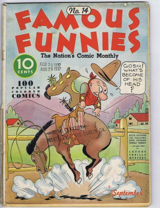 Famous Funnies 14 (fr) Eastern Color 1935 Platinum Age Buck Rogers (c 23783)