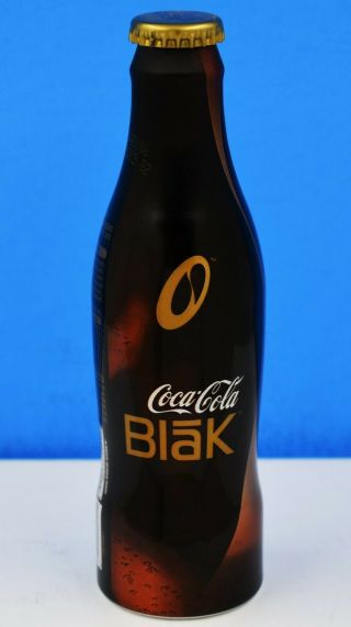 Full 2005 Aluminum Coca Cola Blak Bottle W Crown Cap Coke France