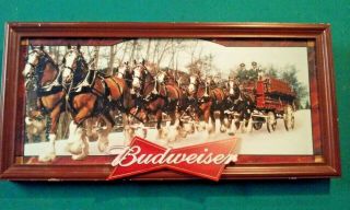 The Budweiser Clydesdales Bradford Exchange Lighted Bar Sign 