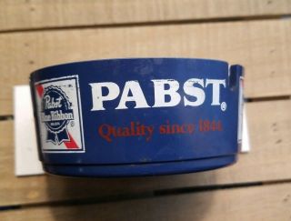 Vintage 1970’s Round Beer Ashtray Pabst Blue Ribbon Beer