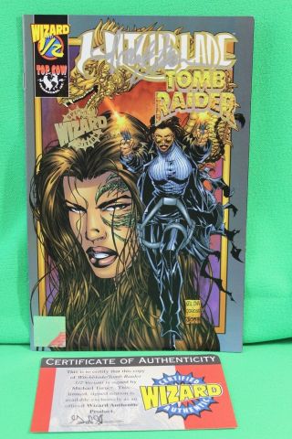 Witchblade Tomb Raider 1/2 Wizard Michael Turner Signed Edition Comic F - /f