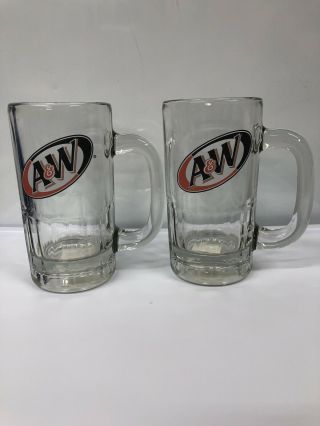 A&w Root Beer Mugs,  Set Of 2 - Heavy Duty 6 Inch Mug Glasses