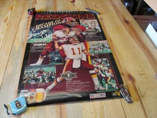 1992 Miller Lite Redskins Decade Of Bowl Champions Nfl Football Poster