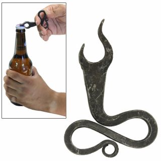 Hand Forged Medieval Iron Bottle Opener Novelty Gift