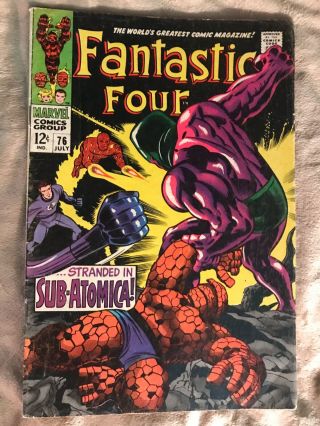 2 Fantastic Four (marvel) Comics - Fine,  (7.  5) 76,  78 (july/sept.  1968)