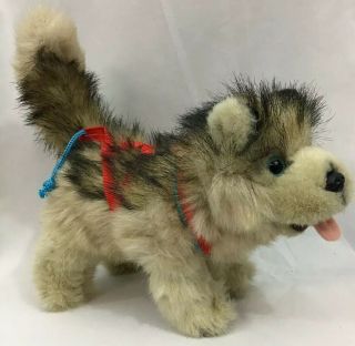 Kipmik Brand Plush Alaskan Sled Dog Husky W Harness Stuffed Alaska