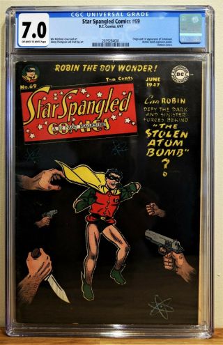 Star Spangled Comics 69 Cgc 7.  0 - Ow/w Pages 1st App.  & Origin Of Tomahawk