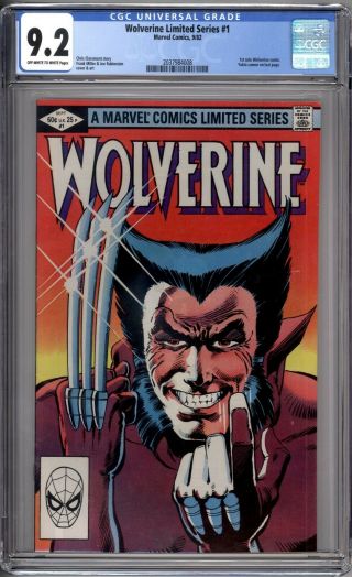 Wolverine Limited Series 1 Cgc Graded 9.  2 Nm - Frank Miller Marvel Comics 1982