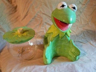 Kermit The Frog Vintage Cookie Jar Treasure Craft 3