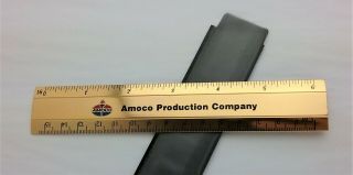 Amoco Production Company Oil And Gas Brass Ruler Vintage