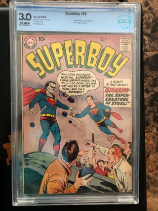 Superboy 68 Cbcs 3.  0 - Never Pressed