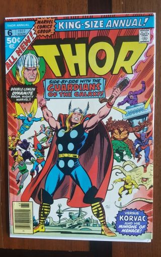 The Mighty Thor King Sized Annual 6 Marvel Comic 1977 Guardians Of The Galaxy