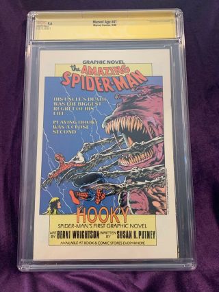 STAN LEE SIGNED CGC 9.  6 Black and White Photo Cover Marvel Age 41 4