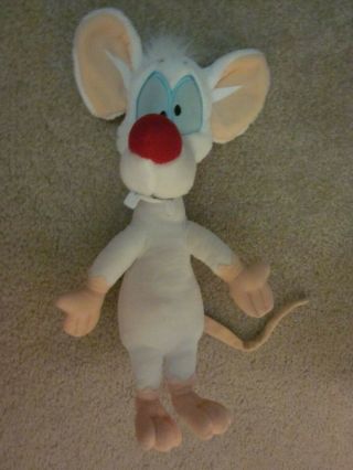 Vintage 1996 Pinky And The Brain Animaniacs Warner Brothers Plush Toy - Pinky 5