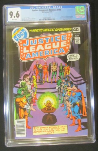Justice League Of America 168 Cgc 9.  6.  Jsa Reveal Their " Real Identities "