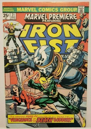 Marvel Premiere 21 Iron Fist - 1st Appearance Of Misty Knight (1975) Fn/vf