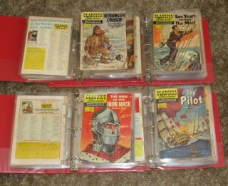 Classics Illustrated near complete set 165 of 169 books in pages and folders 3