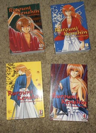 Rurouni Kenshin Manga Complete Series Vizbig Volumes 1 - 12 4 Books