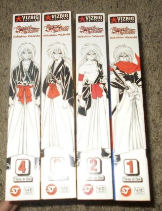 Rurouni Kenshin Manga Complete Series VizBig Volumes 1 - 12 4 Books 4