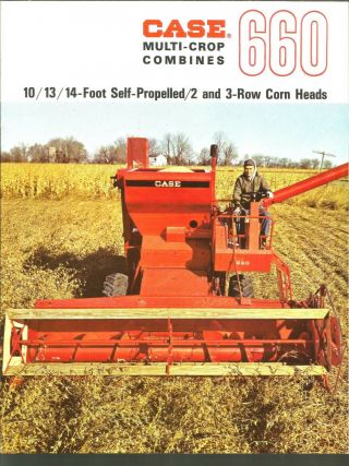 Vintage 1965 Case 660 Tractor Combine 10 13 14 Ft 2 3 Row Brochure