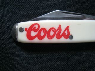 Vintage Coors Beer Advertising Pocket Knife Collectible 3 1/2 Inches Usa