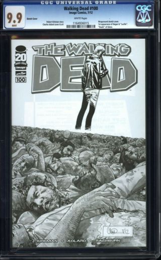 Walking Dead 100 1:200 Variant Cgc 9.  9 1st App.  Negan & Lucille Death Of Glenn