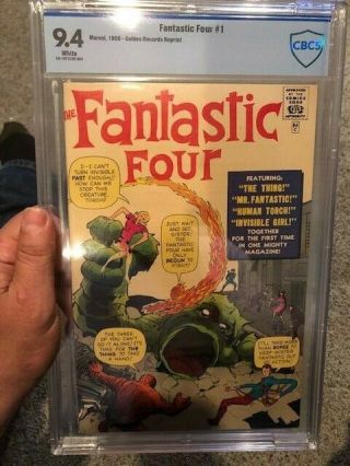 Fantastic Four 1 Cbcs 9.  4 Nm White Pages 1966 Grr Unrestored Key