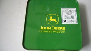 Metal John Deere Square Napkin Tray / Holder with Corn Cob Top Holder 3