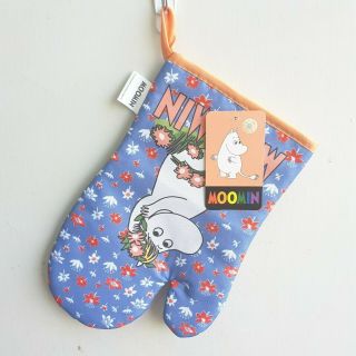 Moomin Characters Oven Glove Pot Holder Oven Mitt Blue With Tags