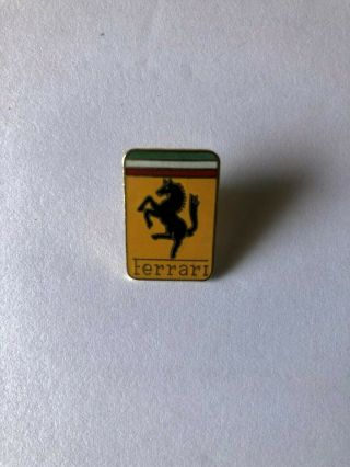 Ferrari - Black Horse & Yellow - Car Emblem - Vintage Hat & Lapel Pin