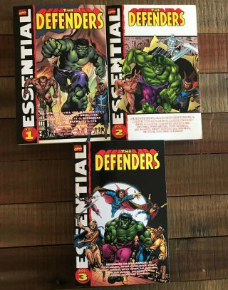 Marvel Comics Essential The Defenders Volumes 1 2 And 3 Good