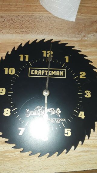 Vintage Craftsman Quality Tools Saw Blade Wall Clock by Sears & Roebuck 10 