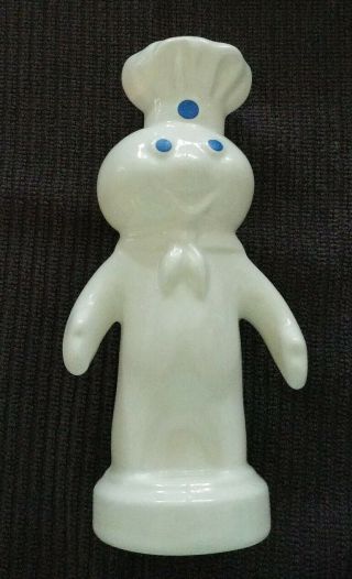 Vintage Pillsbury Doughboy Poppin Fresh Ceramic Bank,  1985,  7 - 1/2 ",  W/stopper