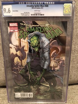 Spiderman 688 J Scott Campbell Variant 9.  6 Cgc W/p Special Price Ends6/8