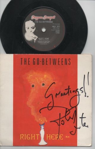 The Go Betweens Rare Signed 1987 Uk Only 2 X 7 " G/f P/c Singles,  Gig Flyer
