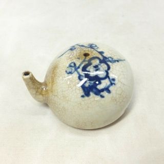 G406: Korean Water Pot For Calligraphy Of Joseon Style Blue - And - White Porcelain