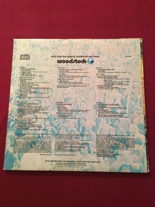 Woodstock Soundtrack Vinyl LP Record 3 Record Set Cotillion Records.  EX 2