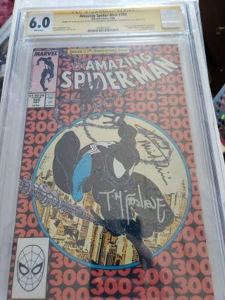 The Spider - Man 300 First Venom Cgc 6.  0 X3 Sign Stan Lee,  Mcfarlane,